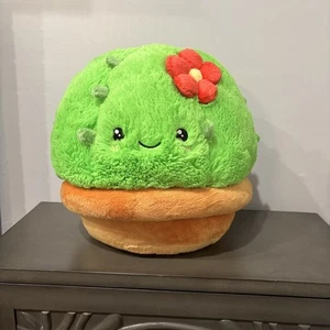 Squishable Cactus 14" Plush Stuffed Animal Green Potted 2017 Red Flower - Picture 1 of 11