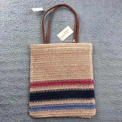 Bolso de Mano Universal Thread Mujer Talla Única Tejido Paja Multicolor Rayas Playa Foto 1 de 4