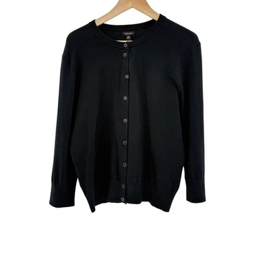 Cárdigan suéter para mujer NINE WEST negro cuello redondo botón delantero XL Foto 1 de 4