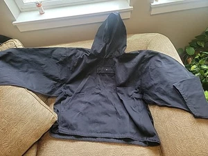 NEW YEEZY GAP Sateen Anorak Pullover Jacket True Black Size Large 2x Oversized - Picture 1 of 7