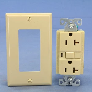 Cooper Ivory GFCI Outlet Receptacle with Quick-Connect 5-20R 20A Bulk VGF20BVM - Picture 1 of 6