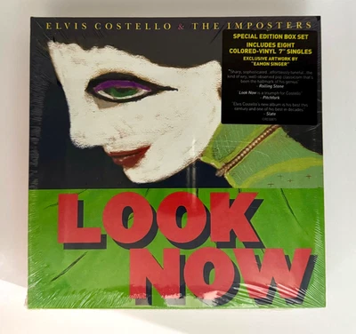 Elvis Costello & The Imposters  Look Now 2019 - 7" Colored Vinyl Box Set  NEW Foto 1 de 2