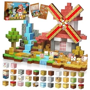 Magnetic Blocks - 150 PCS Build Magnetic - Magnetics Toys for Farm Animal Homes - Picture 1 of 7