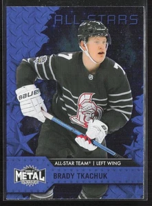 2020-21 Skybox Metal Universe - All-Stars Brady Tkachuk #183 Blue PMG Spectrum - Picture 1 of 2