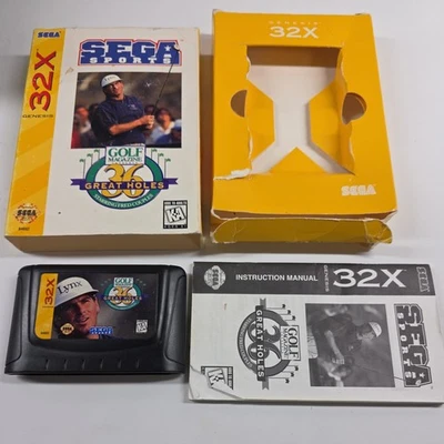 Sega Sports 32X Golf Magazine 36 Great Holes Starring Fred Couples CIB Complete - Image 1 of 4