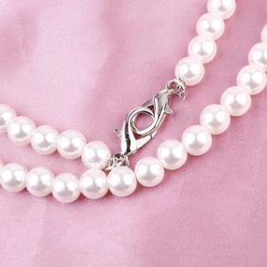1pc Handmade Beaded Bag Chain Straps Pearl Chain White bag pearl chain bag chain - Picture 1 of 11