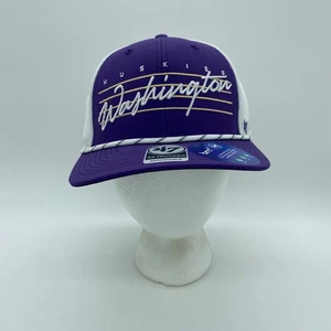 47 Brand Trucker Washington Huskies NCAA Rope Snapback Hat Cap Purple Adjustable - Picture 1 of 6