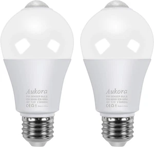 Aukora Motion Sensor Light Bulbs, 12W (100-Watt Equivalent) E26 Motion Activated - Picture 1 of 12