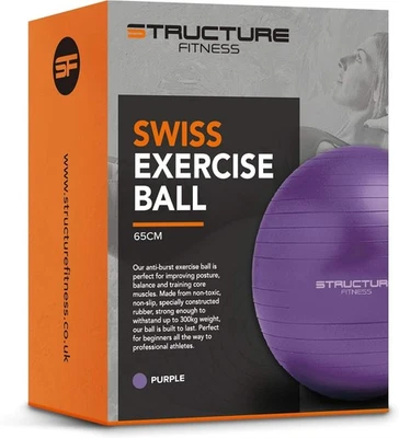 Structure Fitness Anti Burst 65cm Gymnastikball Yoga Core Stabilität mit Pum