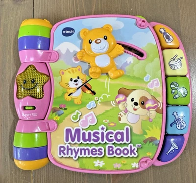 VTech Musical Rhymes Book Pink Interactive Nursery Rhyme Storybook Working - Image 1 of 4