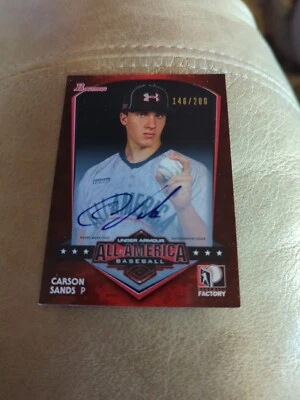 2015 Bowman AFLAC/Under Armour All-American Game /200 Carson Sands #15 Auto - Image 1 of 2
