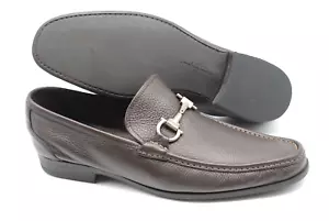 Mocasines de cuero marrón Salvatore Ferragamo 'Magnifico' para hombre talla US 11,5 - D - Imagen 1 de 6