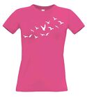 Vögel T-Shirt Vogel Frauenshirt Shirt Geschenk Eule Damenshirt fair bio dbs80