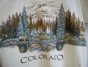 Vintage San Segal Scenic Colorado T-shirt Size Large - Picture 1 of 3
