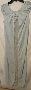 SHADOWLINE Vintage BABY BLAU BADNOIR Nachthemd mit Make-up Robe Set 2-teilig M - Bild 1 von 10