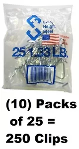 10 ea Chicago Heights M005FAST25RG025 25 Packs T-Post Fence Post Clip Fastener - Picture 1 of 6