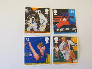FOUR 1991 commemorative stamps 'WORLD STUDENT GAMES' - Picture 1 of 5