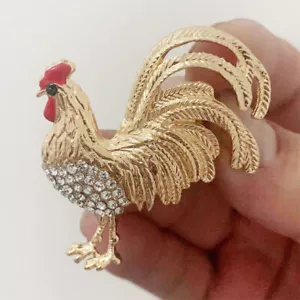 Cute Colour Rooster Brooches Pin For Women Enamel Animal Brooch Jewelry Pin Gift - Picture 1 of 11