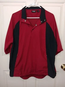 PING Men's Golf Short Sleeve Colorblock Windbreaker Pockets Drawstring Medium - Picture 1 of 9