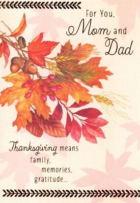 Loving THANKSGIVING Card FOR MOM & DAD, Family Memories by Hallmark + Envelope - Image 1 of 4