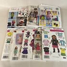 (10) 18" DOLL Clothes Sewing Pattern Mixd Simplicity,McCalls American Girl-LOT 6