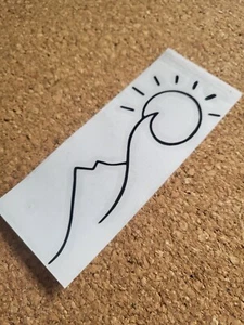 Adventure Mountain Wave Sun X-LARGE 700mm - Camper/Van/Caravan Decal Sticker - Picture 1 of 4