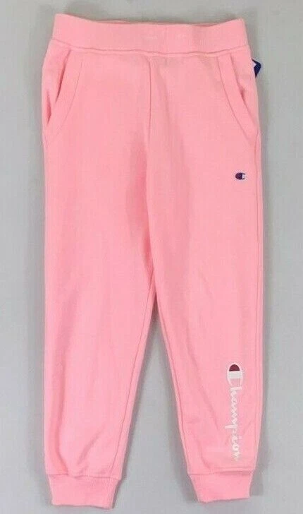 Champion Script Fleece Jogger Pants Youth XL Pink Candy 7364CG Pockets