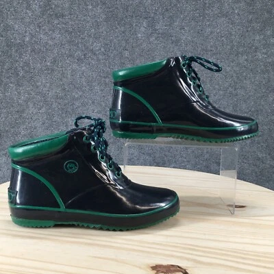Sporto Duck Boots Womens 7 Thermolite Rain Green Lace Up Comfort Flats Ankle Top - Image 1 of 4