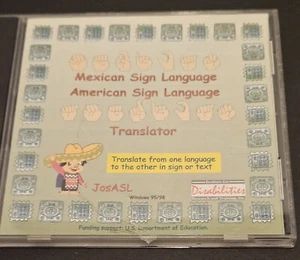 Mexican Sign Language American Sign Language Translator Cd For Pc, 2000 - Picture 1 of 5