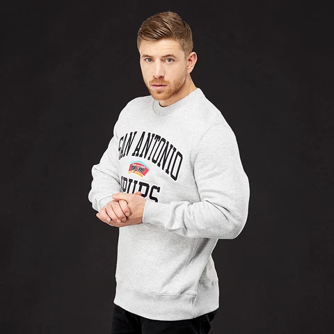 Mitchell Ness SA Antonio Spurs FLEECE PLAY OFF WIN Crew Neck Pullover Sweatshirt Cover