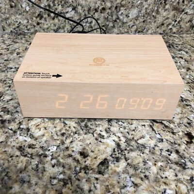 GoGroove BlueSync TYM Alarm Clock Bluetooth Speaker - Natural Brown - Image 1 of 4