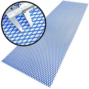 Rejilla de carreras de aluminio | 100*33 cm azul | Malla 10*20 mm | Rejilla de carreras Auto Tuning - Imagen 1 de 6