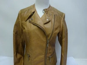 Joujou Mocha Jacket Vegan Leather Jacket New Medium  - Picture 1 of 12