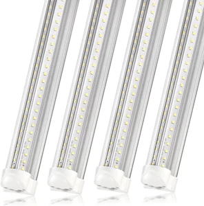 LED Shop Light 4FT, T8 Integrated LED Tube Light Fixture, 40W 5200LM 5000K, V Sh - Picture 1 of 6