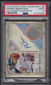 Prendas autógrafas 2018 Andrew Benintendi Topps Gypsy Queen #AG-AB graduadas PSA 9 - Imagen 1 de 2