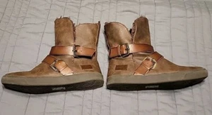 Blowfish Malibu "Climber" brown fur-lined boots vegan leather women's size 7 - Picture 1 of 5