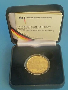 100 Euro Goldmünze (999,9 Au) UNESCO-Welterbe - Bamberg - 1/2 oz. - F - Bild 1 von 6