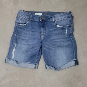 pantaloncino denim kut from the kloth donna ragazzo con polsino arrotolato taglia 2 - Foto 1 di 9