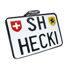 Heinz Bikes Slip-In License Plate Mounts With LED Plate Light Black / Chrome