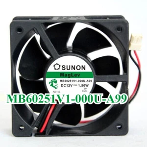 1X SUNON MB60251V1-000U-A99 12V 1.50W Inverter Cooling Fan 6025 6CM 2-wire - Picture 1 of 1