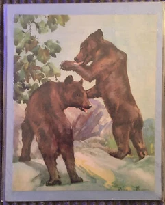 Diana Thorne Wild Animals 1933 original book illustration - Picture 1 of 1