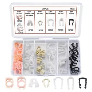 70Pcs Nylon Fuel Line Retaining Clip Assortment Kit Clip For Car - Picture 1 of 11