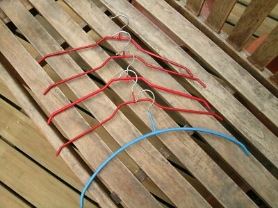 Kleiderbügel, 5, Metallbügel, Vintage DDR - Gummiüberzug - 1960 1970 Retro - Bild 1 von 3