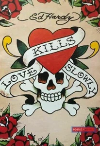 Ed Hardy Love Kills Slowly Poster 24 x 36 - Picture 1 of 1