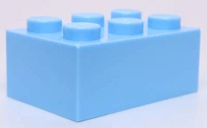 Lego 5x Bright Light Blue Brick 2 x 3 - Picture 1 of 1