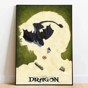How to Train your Dragon Movie, Dragons Animation Wall Decor Poster, No Frame - Picture 1 of 2