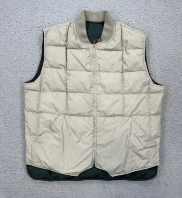 Eddie Bauer Goose Down Reversible Vest Men's XL Tall Full Zip Outdoor Hiking - Image 1 of 4