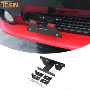 Black Front License Plate Bracket Holder Mount Stand for Dodge Challenger 09-14 - Bild 1 von 13