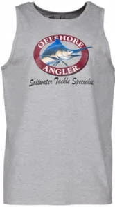 NUEVA Camiseta sin mangas Offshore Angler para hombre con logotipo frontal talla grande - Imagen 1 de 1