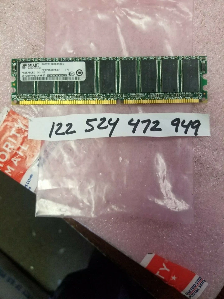 128MB ECC Unbuffered 184-Pin DIMM Memory Module Mfr P/N  SG5721685D4ADC1   - Image 1 of 1